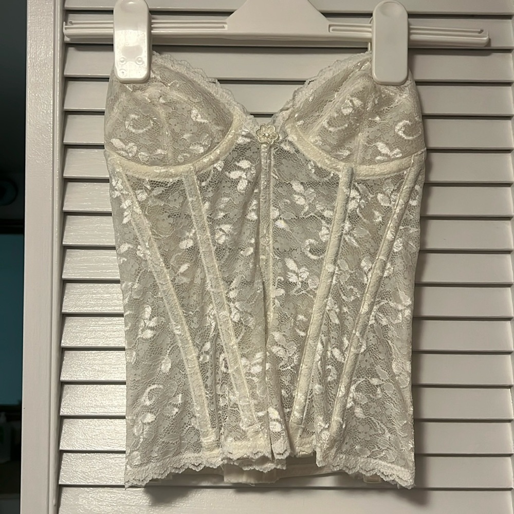 Vintage lace corset top